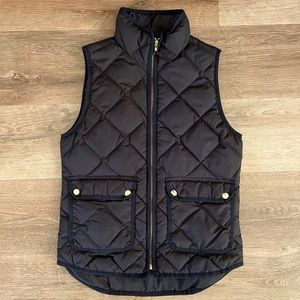 Jcrew black puffer vest